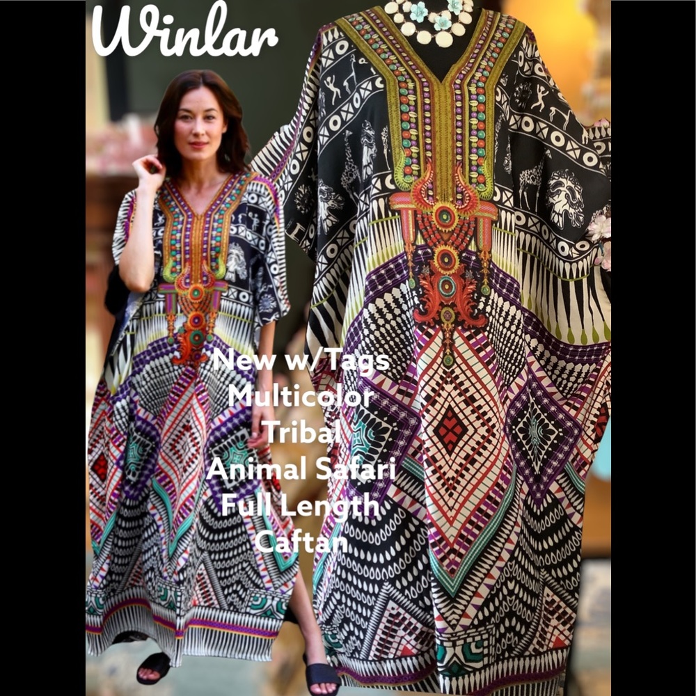 LOWEST🌺 NWT WINLAR GYPSY BOHO MULTICOLOR COVERUP/CAFTAN